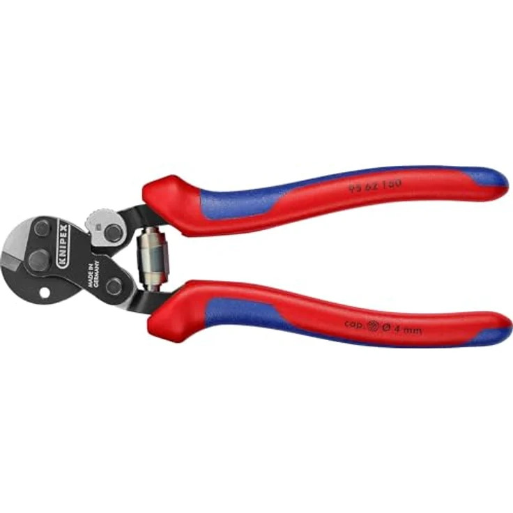 KNIPEX Drahtseilschere L.160mm, polierte Hochleistungsstahl-Schneidklingen, für harte Drahtseile und Kabel – Bild 3