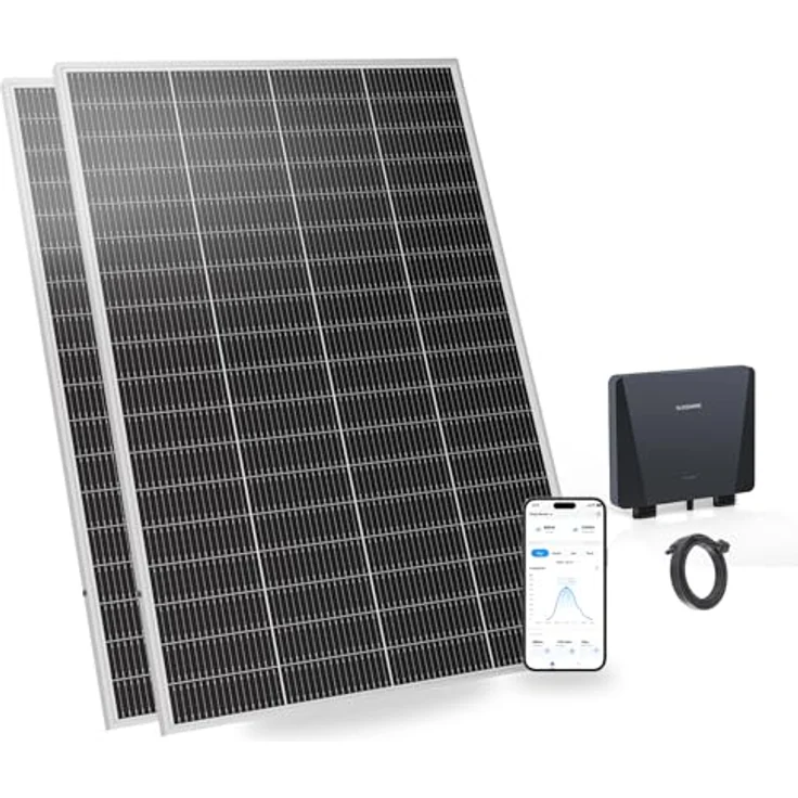 SUNSHARE Ray Lite 400 W PV-Anlage, Balkonkraftwerk mit zwei 200 W Solarmodulen und Smart Mikro-Wechselrichter – Bild 1