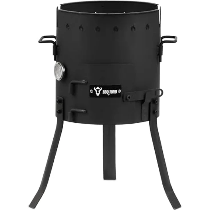 BBQ-Toro Eintopfofen Outdoor Ø 29 cm, Gulaschkanone mit Topf, Grillrost, Suppenkelle und Thermometer, ideal für Eintöpfe und Feuerstelle – Bild 4