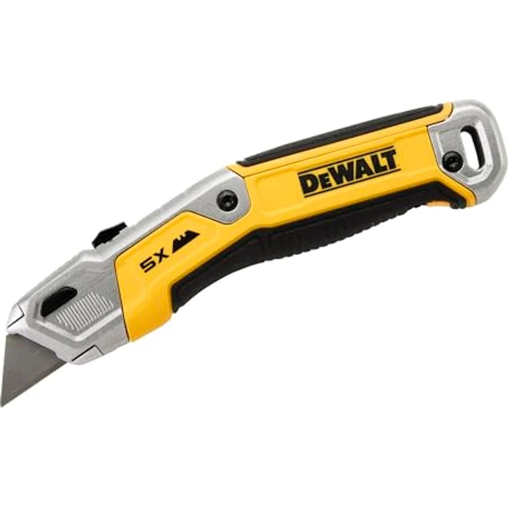 DEWALT DWHT10998-0 Universalmesser, einziehbare Trapezklinge mit Klingenmagazin, Aluminium-Druckgussgehäuse, strukturierter Griff, werkzeugloser Klingenwechsel – Bild 2