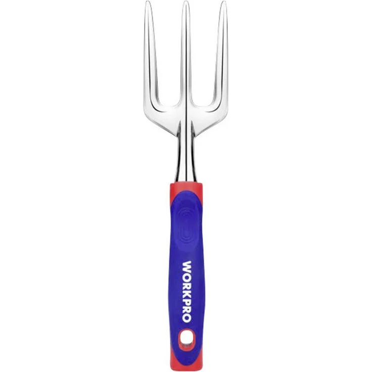 WorkPro WP331007 Unkrautstecher, Gartengabel mit ergonomischem Griff und rostbeständigem Aluminiumdruckguss-Kopf