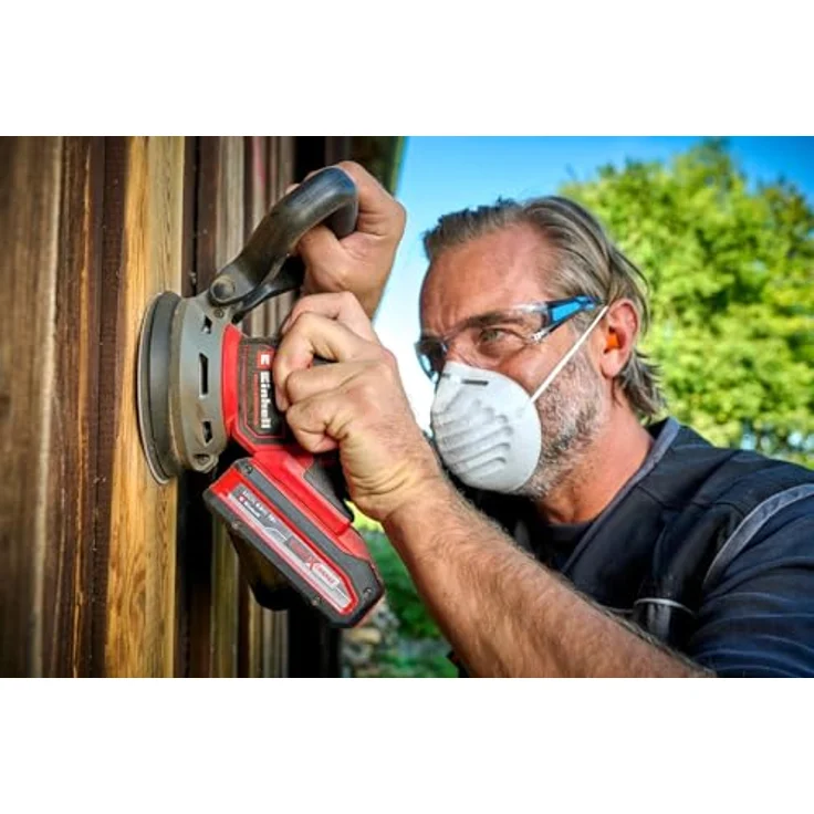 Einhell Professional Akku-Exzenterschleifer TP-RS 18/32 Li BL-Solo, 18 V Brushless, 3,2 mm Schwingkreis, 125 mm Schleifteller, inkl. Schleifpapier, ohne Akku – Bild 4