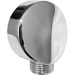 Sanixa GO1315AT000 Wandanschlussbogen rund ABS verchromt Dusche Brauseschlauch Schlauchanschluss 1 2 Zoll Anschluss Bad Wandanschluss