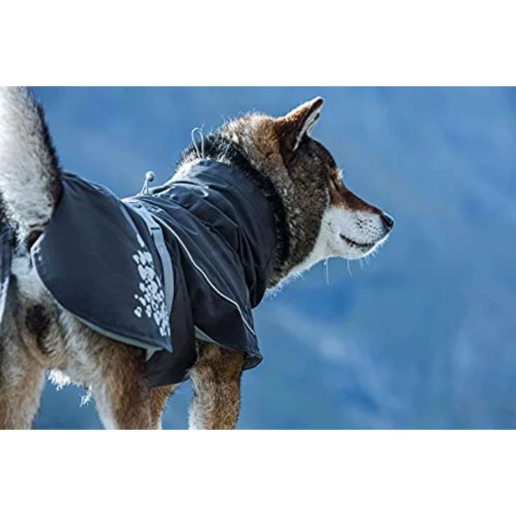 Hurtta Monsoon Hunde-Regenmantel, BlackBerry, 61 cm – Bild 2