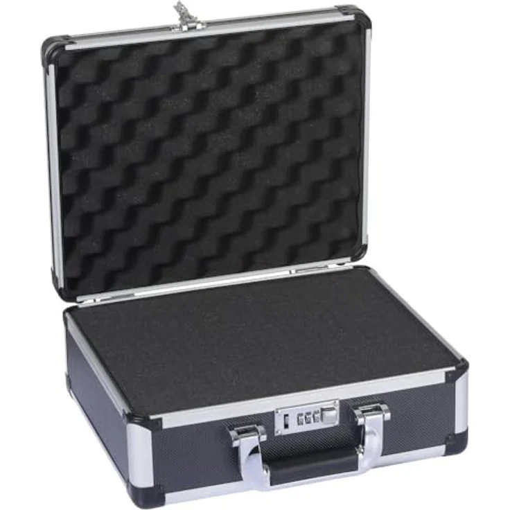 Toolcraft TO-9616458 Universal Werkzeug-Pilotenkoffer unbestückt, 275 x 135 x 33 mm, mit absperrbaren Bügelschlössern und individuell zuschneidbarer Schaumstoffeinlage – Bild 2