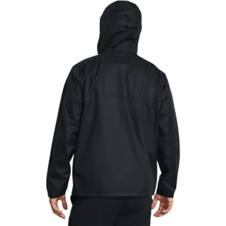 Under Armour Cloudstrike 2.0, Herren Jacke, leichte und atmungsaktive Sportjacke mit verstellbarer Kapuze, Schwarz/Weiß, Größe M – Bild 2