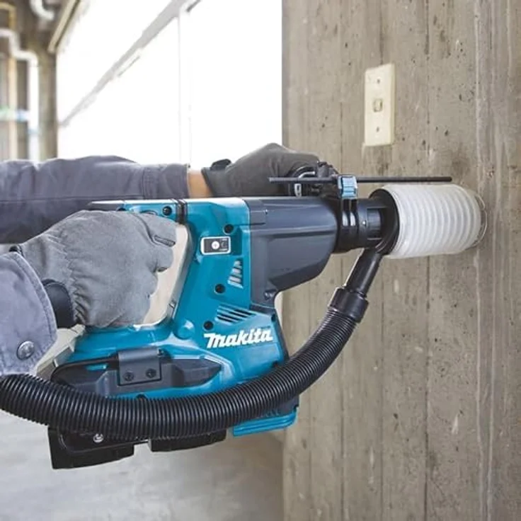 Makita DHR283ZWJU 2x18V Akku Kombi-Hammer SDS Plus inkl. Staubabsaugung DX09 ohne Akku ohne Ladegerät (DHR283ZWJU) – Bild 2