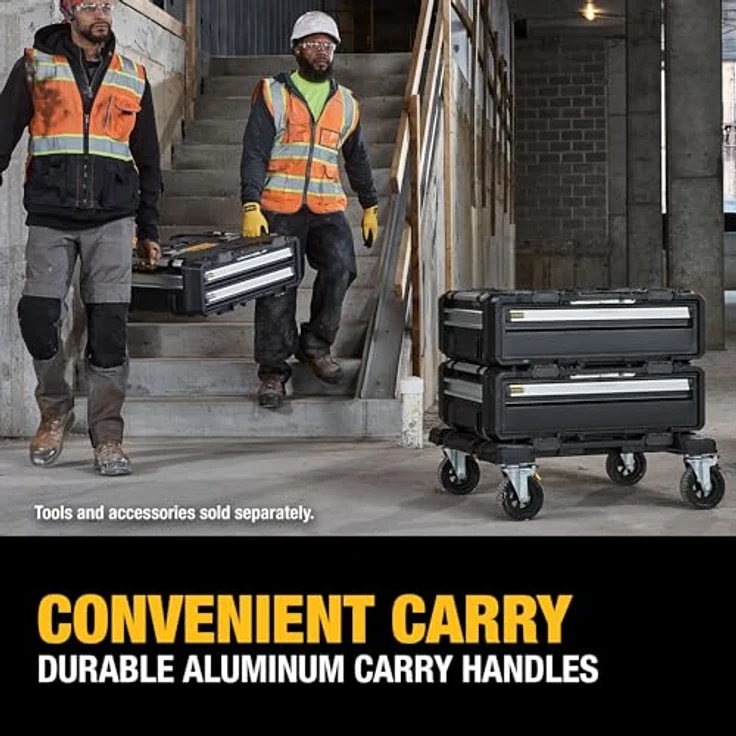Dewalt ToughSystem dxl Modul mit zwei Schubladen, robuster Kunststoff-Korpus, kompatibel mit ToughSystem 1.0 und 2.0 – Bild 12
