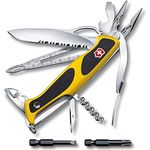 Victorinox RangerGrip 0.9798.MWC8 Schweizer Taschenmesser mit 21 Funktionen, gelb und schwarz, Griff aus Zwei-Komponentenschalen