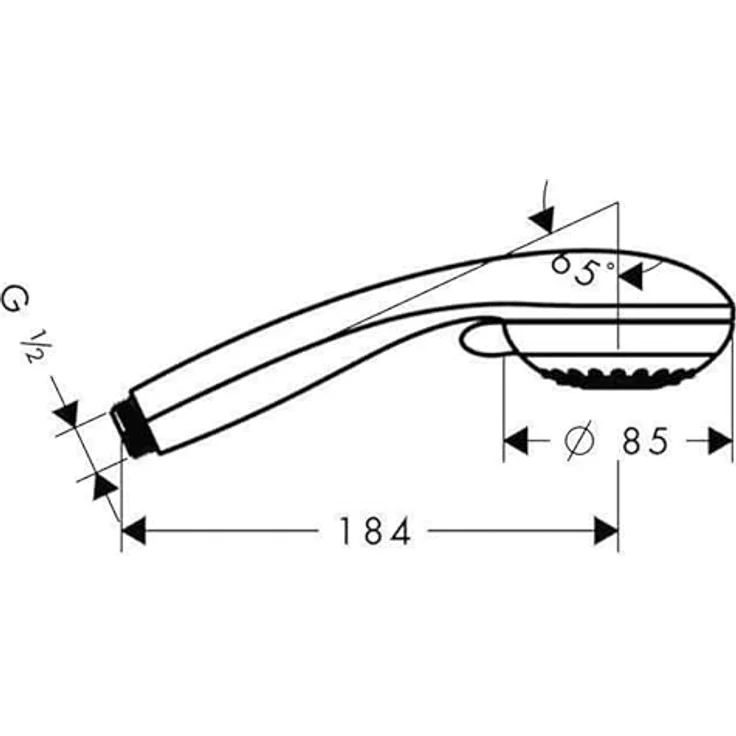 Grohe Handbrause Hansgrohe Handbrause Crometta 85 Multi 3, chrom, 3 Strahlarten, drehbare Strahlscheibe, 8,5 cm Brausekopfgröße - Preisvergleich – Bild 3