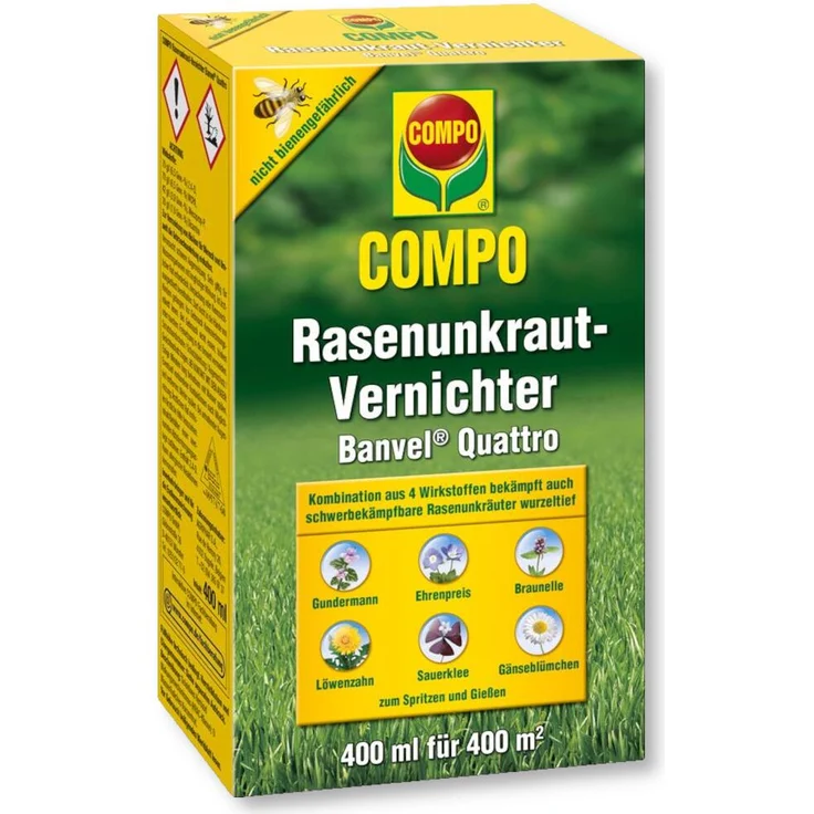 COMPO® Rasenunkraut-Vernichter Banvel® Quattro, 400 ml – Bild 1