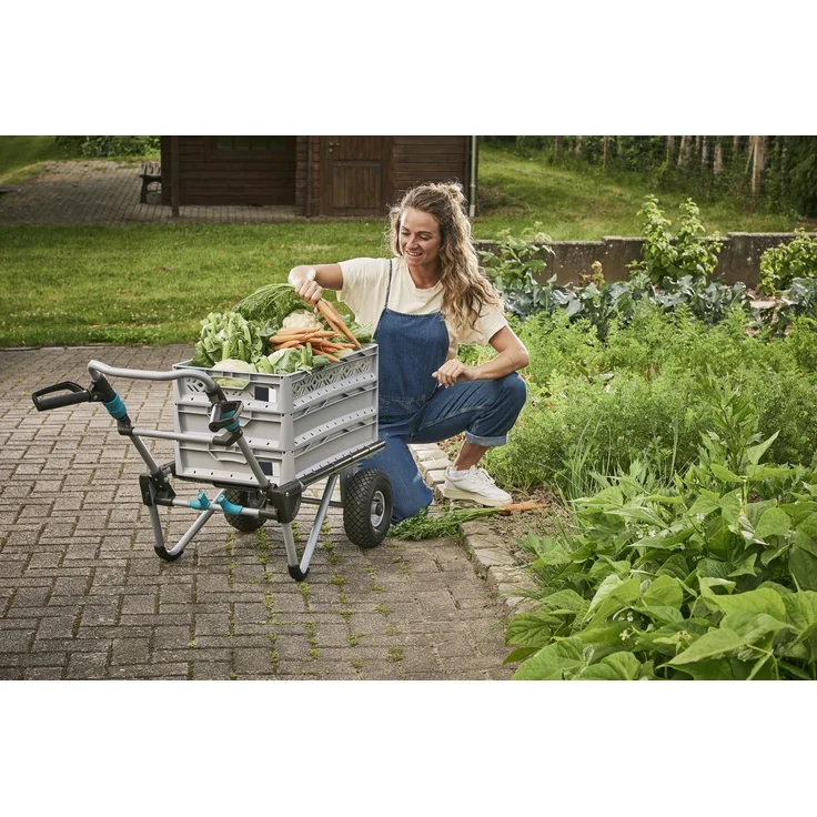 Wolfcraft Transportsystem TS 2500, klappbare 2-in-1-Lösung: Sackkarre und Schubwagen – Bild 2
