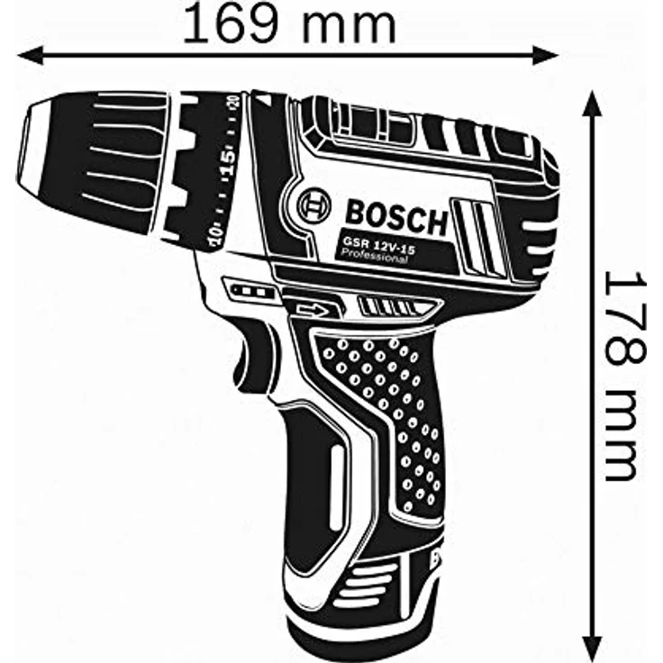 Bosch Professional 12 V System Akku-Bohrschrauber GSR 12V-15 ohne Akkus & Ladegerät, in L-Boxx – Bild 4