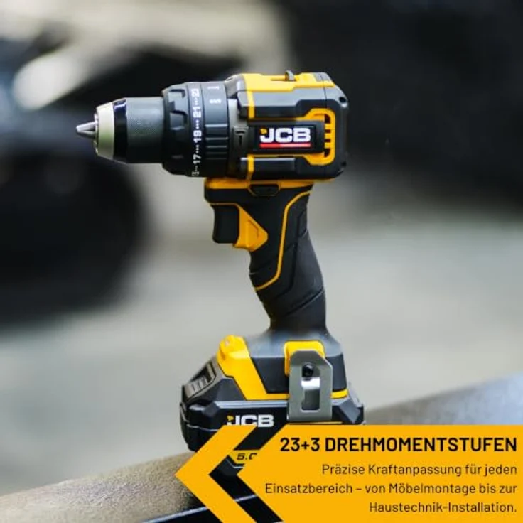 JCB 18PKIT-4 Akku Starter-Set, 75 Nm Drehmoment, inkl. 2x 5,0 Ah Akkus & Schnellladegerät, gelb-schwarz – Bild 9