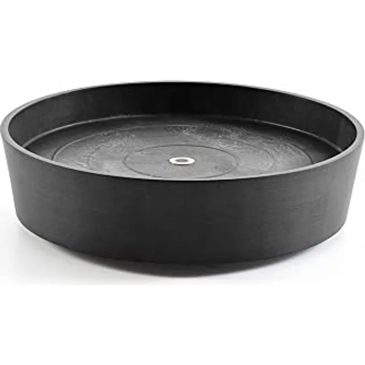 ECOPOTS Blumentopfuntersetzer SAUCER WHEELS Dark Grey, mit Rollen, BxTxH: 34,1x34,1x9 cm