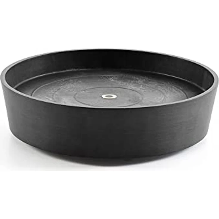 ECOPOTS Blumentopfuntersetzer SAUCER WHEELS Dark Grey, mit Rollen, BxTxH: 34,1x34,1x9 cm – Bild 1