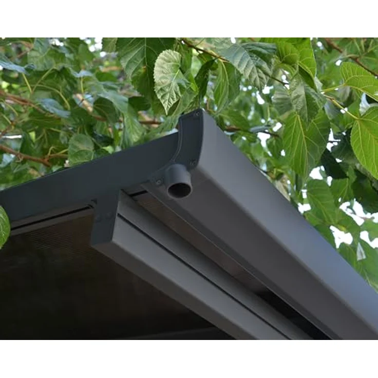 Palram Canopia Carport Bausatz Verona 5000, Einzelcarport 504 x 299 cm, anthrazit, Polycarbonat, rostfreies Aluminium, UV-Schutz, wetterfest – Bild 5