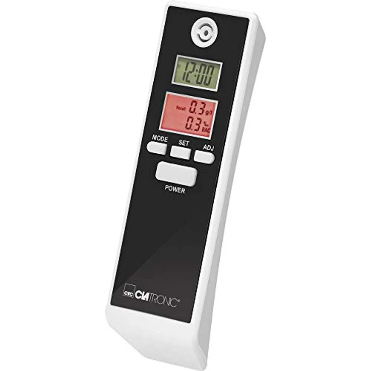 Clatronic Alkoholtester AT 3605 weiß-schwarz | Schnelle Messbereitschaft | Optische Warnmeldung bei 0,2 ‰ und 0,5 ‰ – Bild 2
