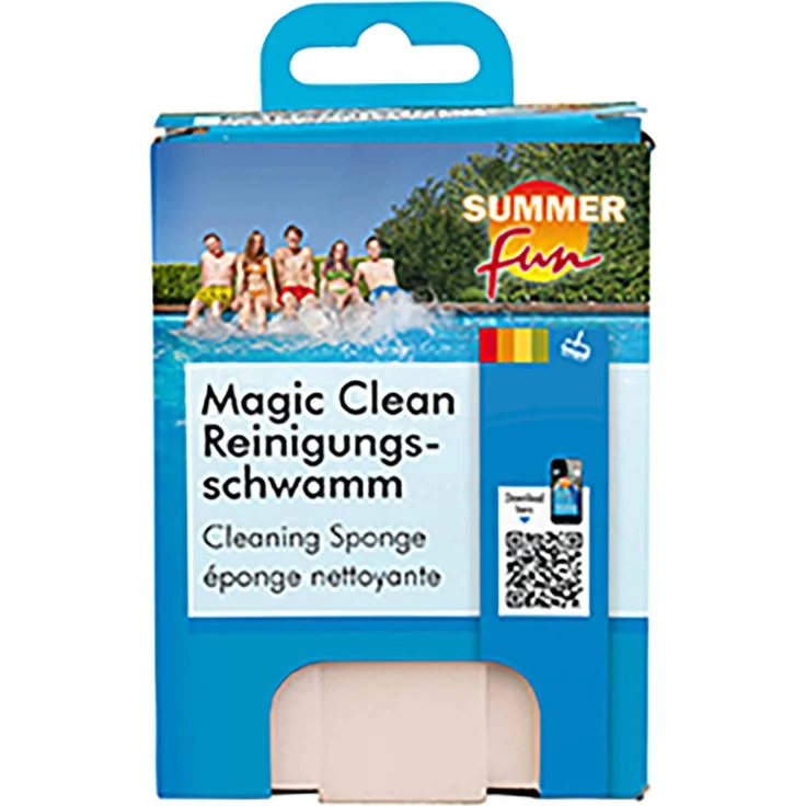 Summer Fun Magic Clean Reinigungsschwamm, effizienter Schwamm zur Entfernung hartnäckiger Rückstände auf Poolfolie und Wasserlinie