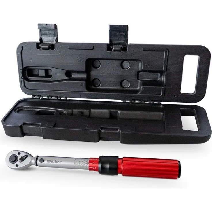 Weber GmbH Drehmomentschlüssel Weber Ratschen-Drehmomentschlüssel 1/4" 1–10 Nm, hochwertiger Ratschen-Drehmomentschlüssel mit Auslösegenauigkeit von +,/- 2 % und hör- und fühlbarem Klick-Signal, blau