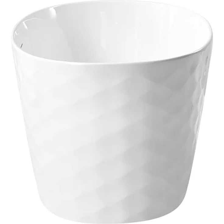 Beliani Badewanne Chubut, freistehend aus strapazierfähigem Acryl, 230 l, 150 cm, modernes weißes Finish mit Diamantmuster – Bild 6