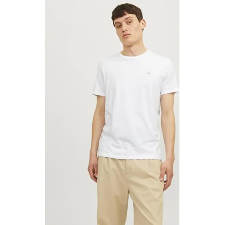 Jack & Jones Jorijxj, Herren Shirt 5er-Pack, Kurzarm, Rundhalsausschnitt, Normalfit, Weiß, Blau, Schwarz, Grün, Grau, (M) – Bild 4