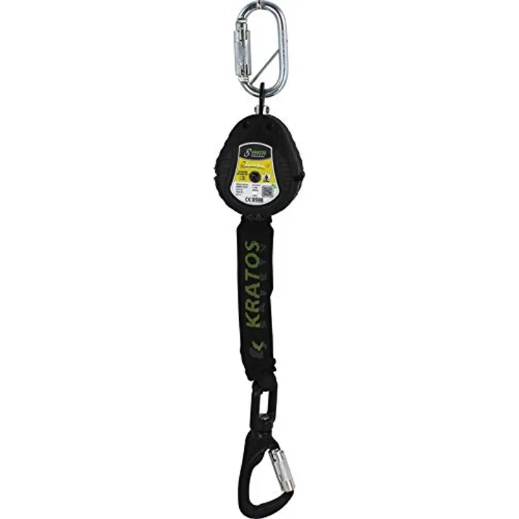 Kratos Safety Olympe-S Gurtband, Höhensicherungsgerät für Hubarbeitsbühnen, mit Bandfalldämpfer und integriertem Bremssystem, EN360, PSA