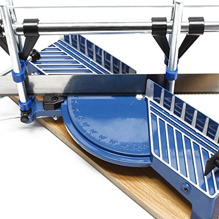 Wiltec Gehrungssäge 600 mm, Kappsäge für präzise Holzarbeiten, Schnittbereich -45° bis +45°, 110 mm/160 mm Schnittbreite, 120 mm Schnitthöhe – Bild 6