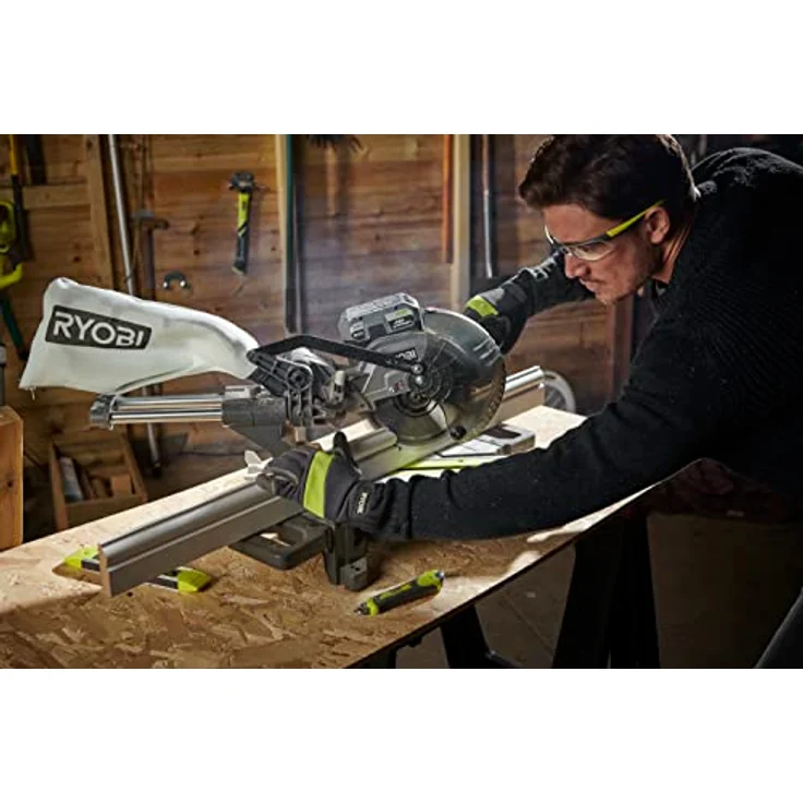 Ryobi Akku Kapp- & Gehrungssäge 18 V Sägeblattdurchmesser 190 mm ohne Akku – Bild 4