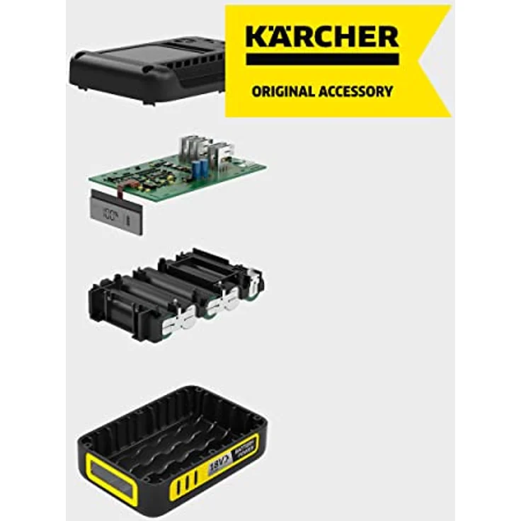 Kärcher Battery Power 18-25, 18 V, 2,5 Ah (Energieverbrauch 45 Wh, Echtzeitanzeige Akku, Lithium-Ionen-Akku, extrem robust, Temperaturmanagement, Strahlwasser geschützt, automatischer Lagermodus) – Bild 6