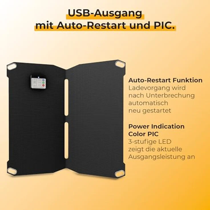 Sunny Bag Sunbooster 14, tragbares Solarpanel mit 14 W Leistung, 2 USB-Ausgängen, faltbar und wasserfest – Bild 8