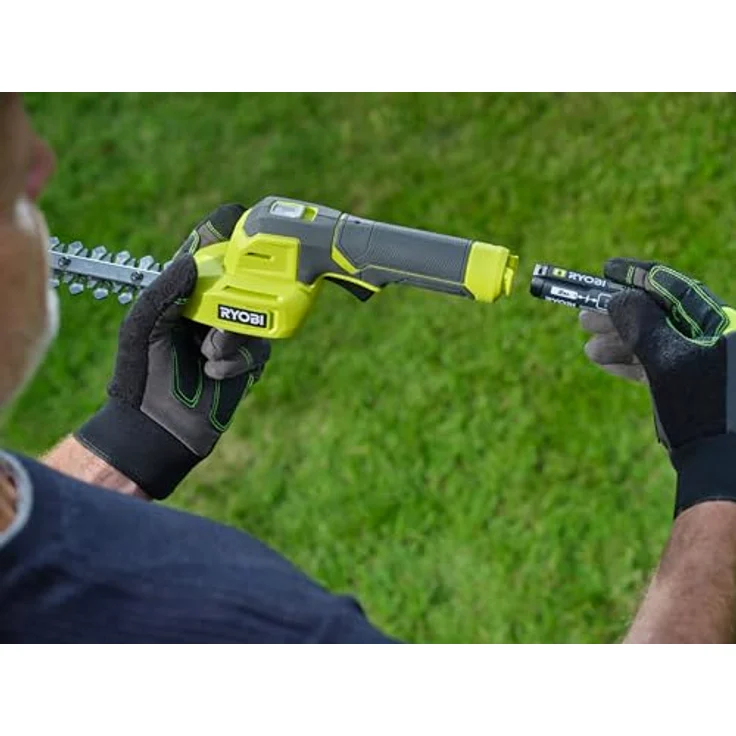 RYOBI RY4CGSA-120, 4 V Akku-Gras- & Strauchschere, 2-IN-1 mit 2,0 Ah Akku und USB-C Ladekabel, werkzeugloser Klingenschnellwechsel, leicht und kompakt – Bild 5