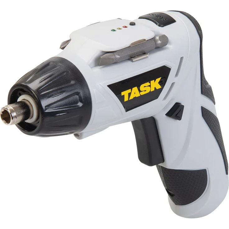 Silverline Akku Schraubendreher 3,6 V mit drehbarem Griff, USB Ladekabel und integrierter LED-Arbeitslampe