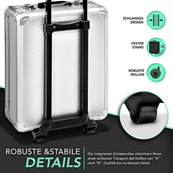 TRESKO 949 tlg Werkzeugkoffer Silber Werkzeugkasten Werkzeugbox Werkzeugkiste Trolley Set – Bild 4