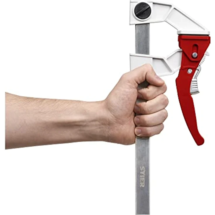 STIER Hebelzwingen 2000N | 20 cm Länge | Klemmfläche 5x22mm | Klemmzwinge | Tischzwinge | Einhandzwinge | Hohe Spannkraft 200 kg – Bild 4