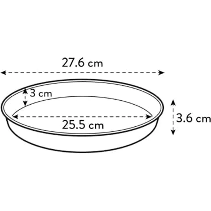 elho loft urban Saucer Round 28 Runder Untersetzer in Anthrazit Stylisches Zubehör für Blumentöpfe Ø 27,7 x H 3,7 cm – Bild 4