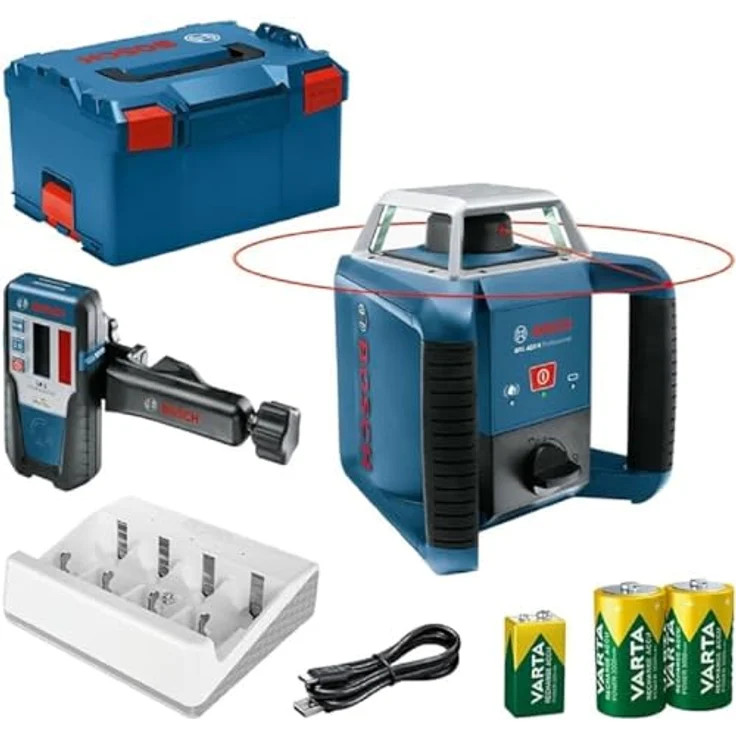 Bosch Professional Rotationslaser GRL 400 H + LR 1, selbstnivellierend mit IP56 Schutz, in L-Boxx – Bild 1