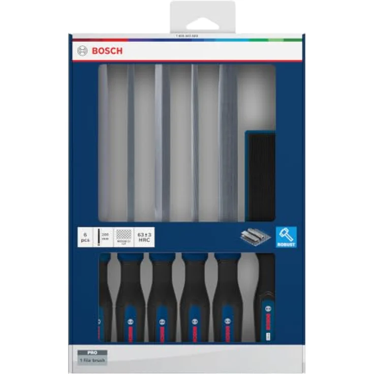 BOSCH Werkstattfeile Set 5-tlg., PRO Feilenbürste aus C-Stahl für langlebige Metallbearbeitung - 1600A03AD3 – Bild 2
