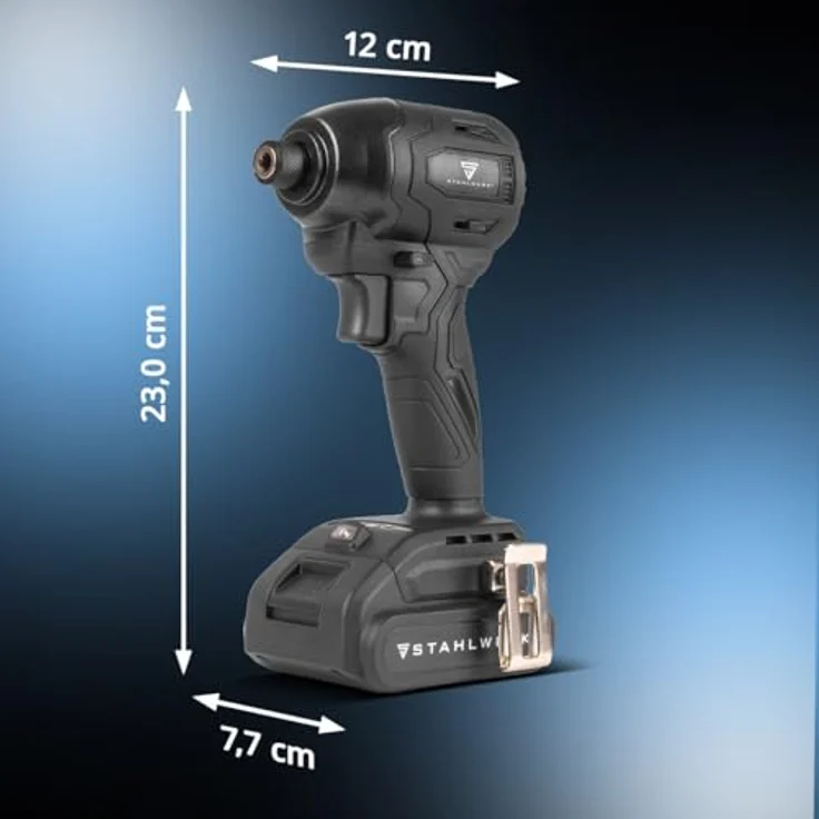 STAHLWERK Akku-Schlagbohrschrauber ADS-190 ST, 20 Volt-System mit Brushless-Technologie, 190 Nm Drehmoment, inklusive Akkus und Ladegerät, ¼ Zoll-Schnellwechsel-Bit-Aufnahme – Bild 5