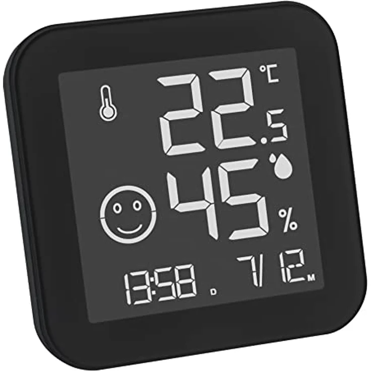 TFA Thermo-Hygrometer Black & White, E-Ink Anzeige, Temperatur- und Luftfeuchtigkeitsmessung, Weiß/Schwarz – Bild 4