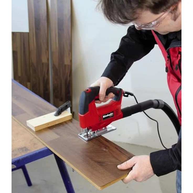 Einhell Stichsäge TC-JS 60-1 (400 W, max. 60 mm, Drehzahlelelektronik, werkzeugloser Sägeblattwechsel, Sägeschuh für Gehrungsschnitte bis 45° Grad) – Bild 2