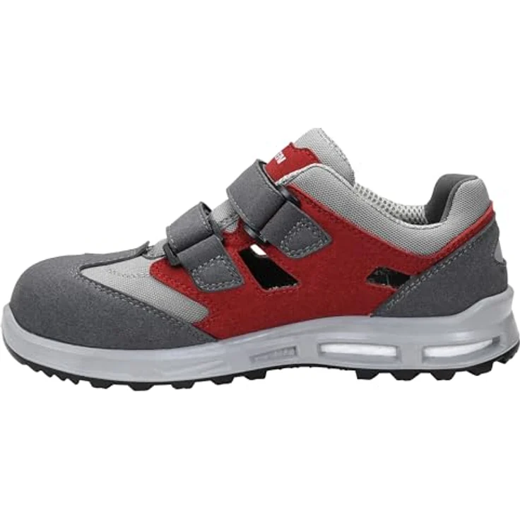 ELTEN TRAVIS XXT grey-red Easy ESD S1 Sicherheitsschuh, atmungsaktiv mit PU/PU Sohle, gepolsterter Lasche und ESD-fähiger Einlegesohle – Bild 4