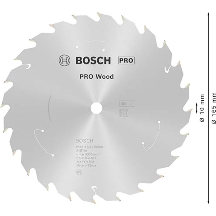 Bosch Professional Kreissägeblatt Standard for Wood (Holz, 165 x 10 x 1,5 mm, 24 Zähne, Zubehör Akku Kreissäge) – Bild 3