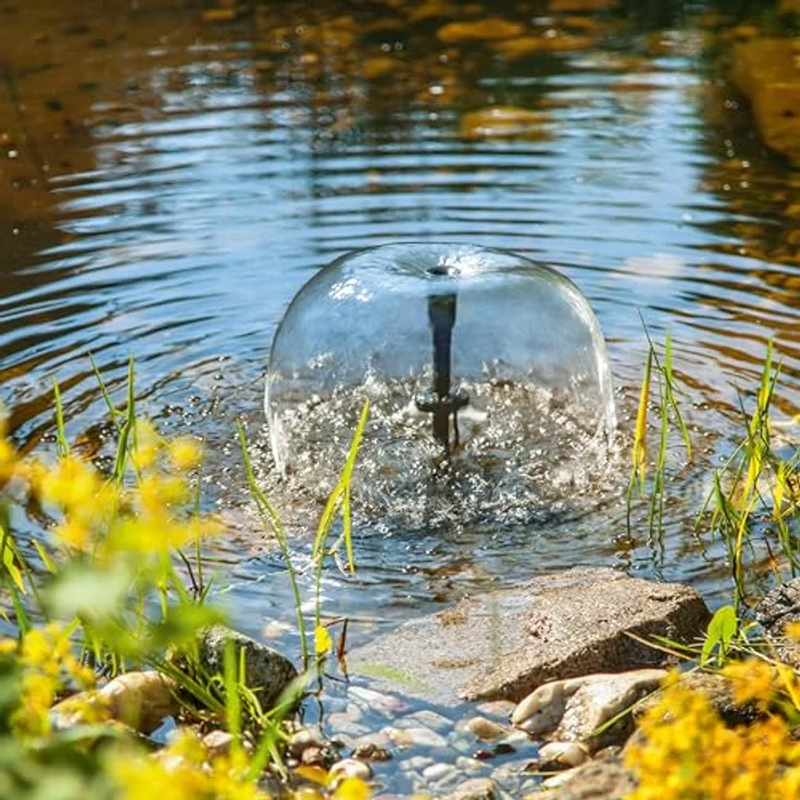 Esotec Solar Teichfilterset Profi 15/500 LED proBatt, Komplettset mit Pumpe, LiFePo4 Akku, Förderhöhe 1,1m, 500 l/h, geeignet für Teiche bis 1000L – Bild 4