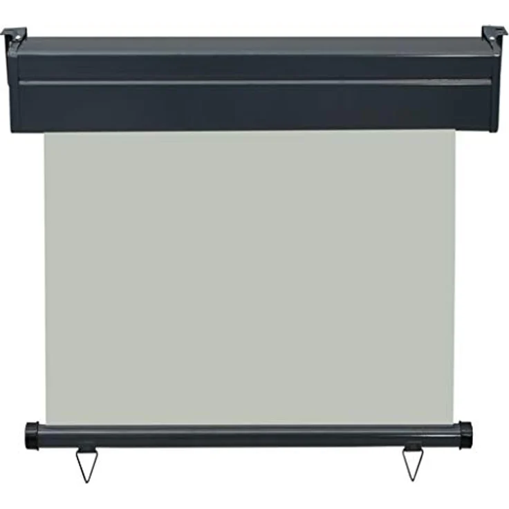 vidaXL Balkon-Seitenmarkise 85x250 cm Grau, Sichtschutz-Höhe 70 cm, UV-beständig – Bild 5