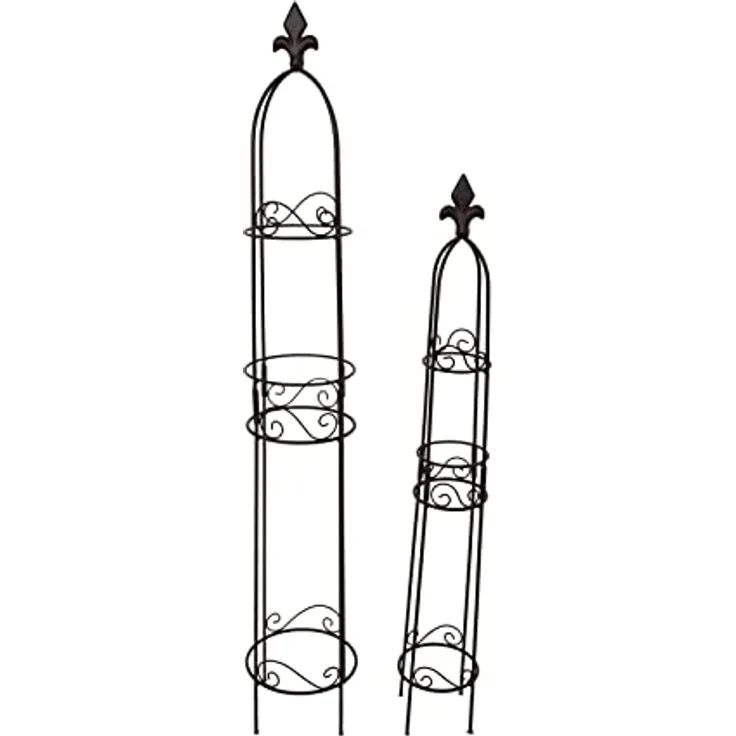 HTI-Living Ranksäule 2er-Set Celia Rankobelisk Rankhilfe, Schwarz