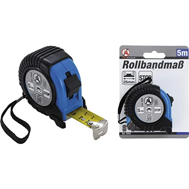 BGS Diy 2058 | Rollbandmaß | 5 m | Breite 25 mm | mit Gürtelklemme, Aufrollsystem, Feststeller | Maßband, Bandmaß | robust – Bild 4