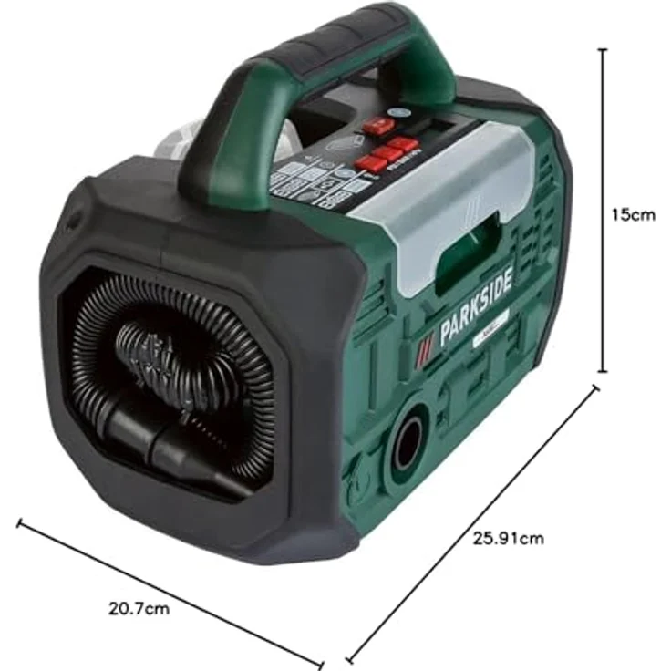PARKSIDE Akku Kompressor / Luftpumpe PKA 20-Li, 10,3 bar Druck, für Auto- und Fahrradreifen, ohne Akku – Bild 10
