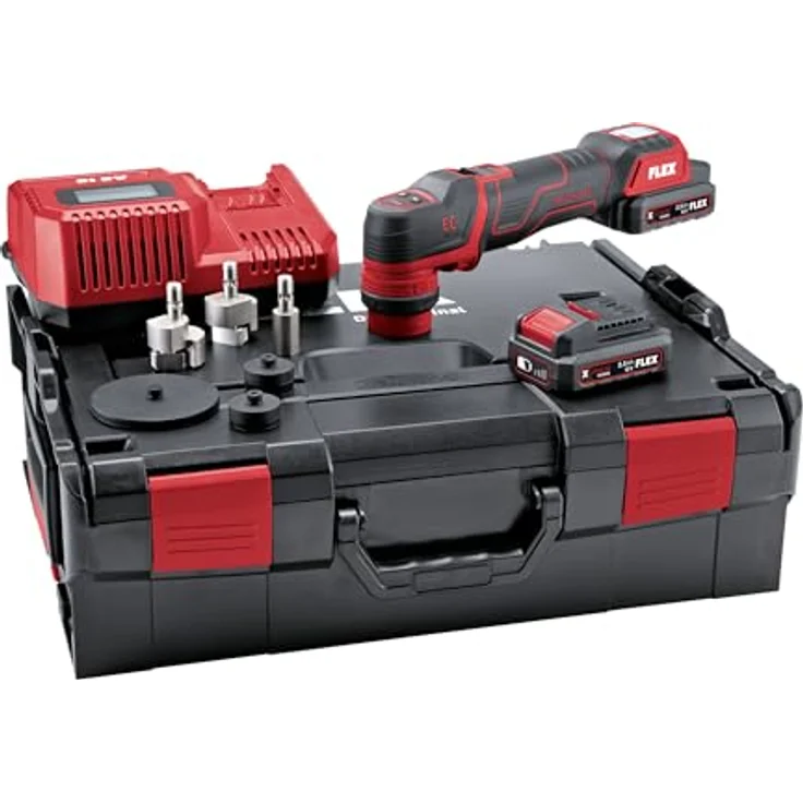 Flex Akku-Poliermaschine PXE 80 12-EC/2.5 SET, rotativ und exzentrisch mit 3 und 12 mm Hub, bürstenloser Motor, 4 Drehzahlstufen – Bild 1