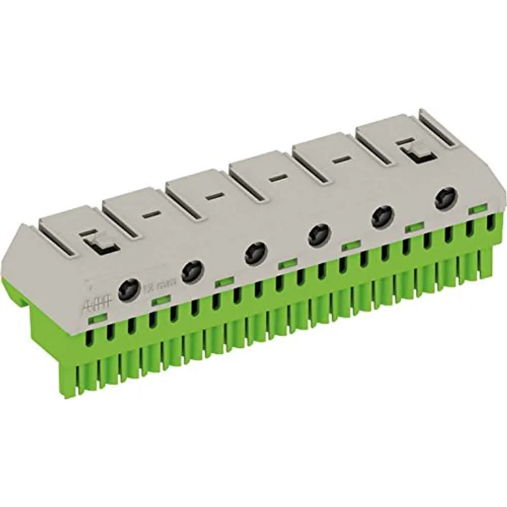Striebel & John 2CPX062762R9999 ZK206G Klemmenblock, flexibel für PE Quick-Steckträger, 25 mm², grün, werkzeuglose Montage, 20 Klemmen 1,5-4 mm², 6 Klemmen 2,5-25 mm² – Bild 2